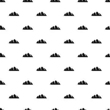 Large mountain pattern seamless vector Stock Illustration