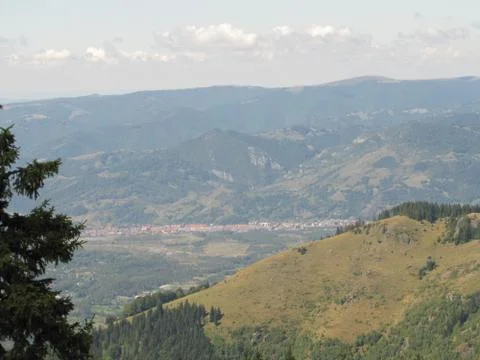 Large mountain view Stock Photos