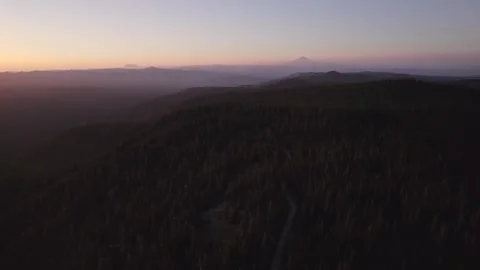 Large Mountains in the Distance Stock Footage 246334034