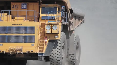 Large multi-ton dump truck with coal Stock Footage 45807895