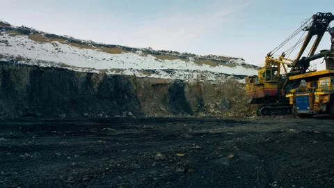 Large multi-ton truck with coal Stock Footage 83515728
