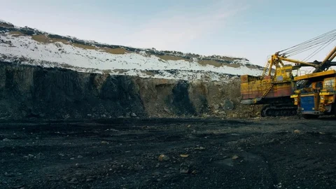 Large multi-ton truck with coal Stock Footage 83516727
