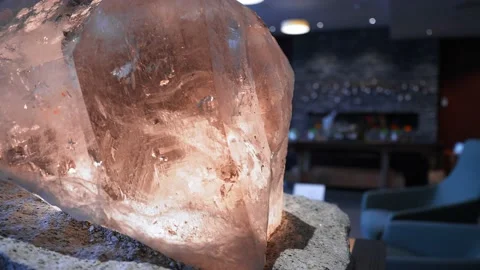 Large natural double quartz crystal found in Swiss Alps Stock Footage 237340204