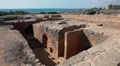 Large necropolis lying about two kilometres north-west of Paphos harbour, Cyprus HD Footage