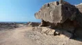 Large necropolis on north-west of Paphos harbour in Cyprus HD Footage