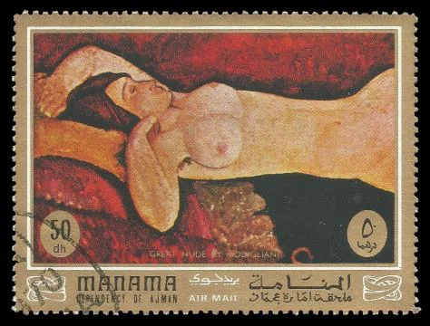 Large Nude by Amedeo Modigliani Stock Illustration