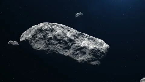 A large number of asteroids fly in outer space. the concept of apocalypse dan Stock Footage 170863165
