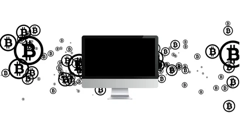 A large number of bitcoins. Background of bitcoins Video stock 86741242