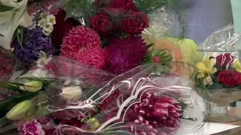 A large number of colors presented to students and teachers on Knowledge Day on Stock Footage 65764551