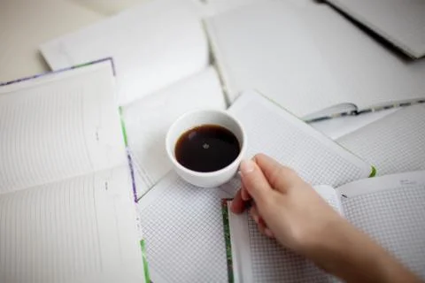 A large number of diaries and notebooks. Stock-Fotos