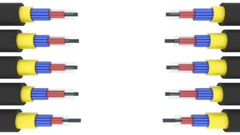 A large number of fiber optic cables are located on the sides of the screen Stock Footage 128798707