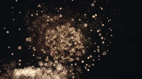 A large number of flash lights all over the screen. Festive fireworks on a black Stock Footage 219766395
