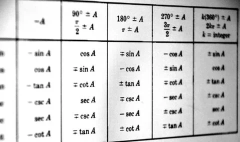 Large number of mathematical formulas on a white background Stock Illustration