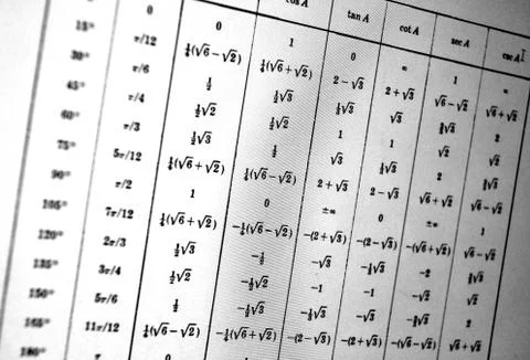 Large number of mathematical formulas on a white background Stock Illustration