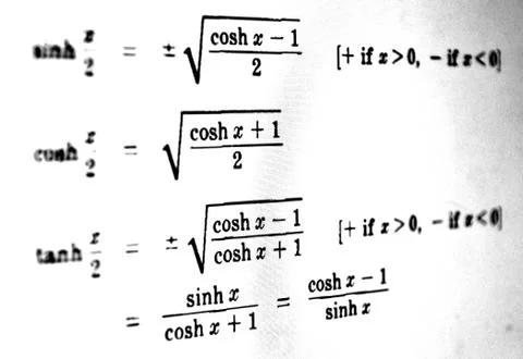 Large number of mathematical formulas on a white background Stock Illustration