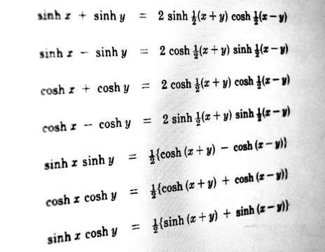 Large number of mathematical formulas on a white background Stock Illustration