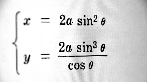 Large number of mathematical formulas on a white background Stock Illustration