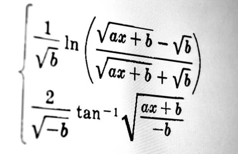 Large number of mathematical formulas on a white background Stock Illustration