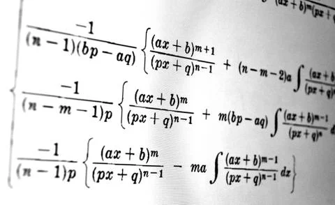 Large number of mathematical formulas on a white background イラスト素材