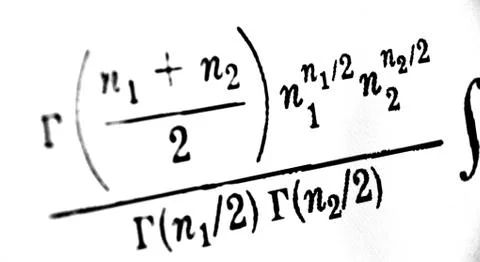 Large number of mathematical formulas on a white background Stock Illustration