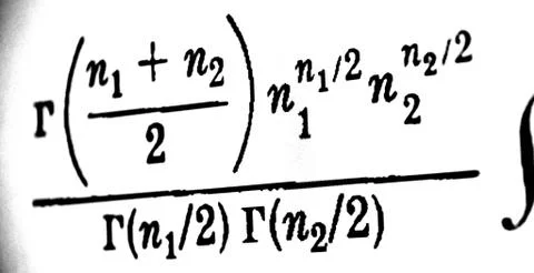 Large number of mathematical formulas on a white background Stock Illustration