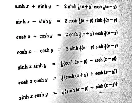 Large number of mathematical formulas on a white background HDR Stock Illustration
