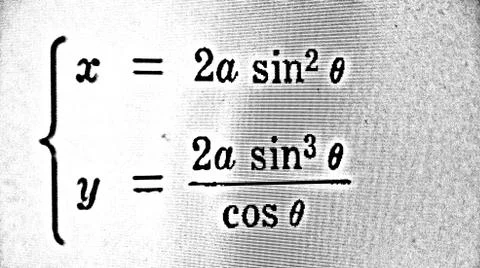 Large number of mathematical formulas on a white background HDR Stock Illustration