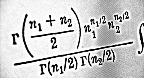 Large number of mathematical formulas on a white background HDR イラスト素材