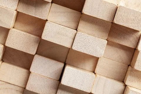 A large number of rectangular wooden boards stacked together Stock Photos