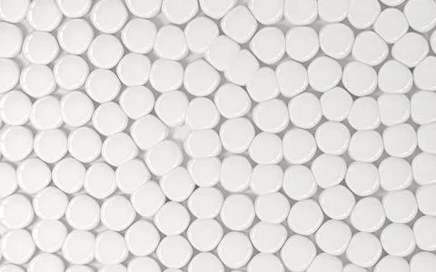 A large number of soft balls, geometry background, 3d rendering. Illustrazione stock