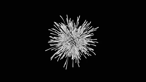 A large number of sperm flies to the camera on a black background. Stock Footage 121286233