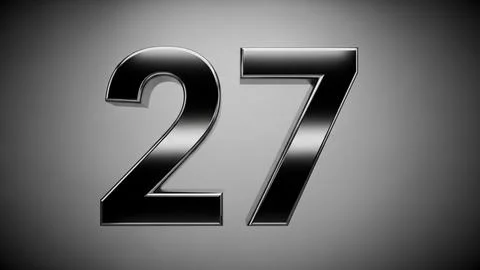 Large number twenty-seven Stock Illustration