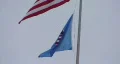 Large Obama Flag HD Footage