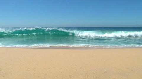 Large Ocean Wave Crashing Stock Footage