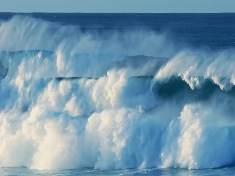 Large Ocean Waves Stock Footage 70972545