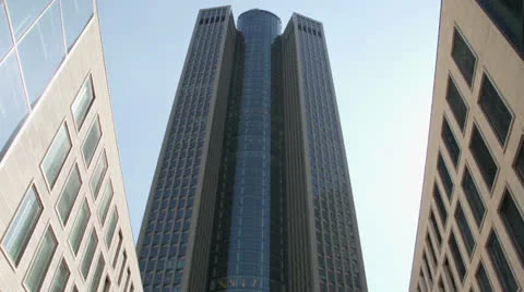 Large office building with courtyard Stock Footage 23001433