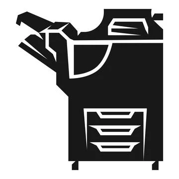 Large office copier icon, simple style 库存插图