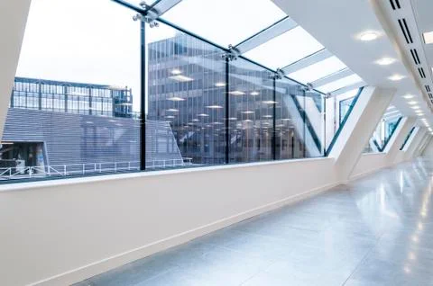 Large office windows Stock Photos