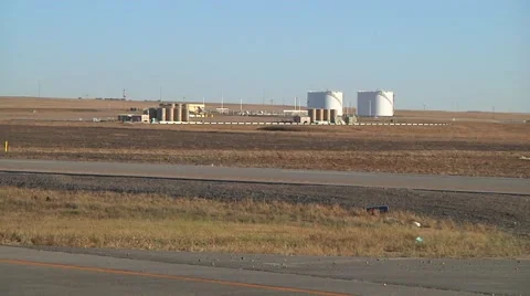 Large Oil Storage Tanks Stock-Footage 43067604