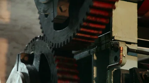 Large old victorian engine 03 Stock Footage 3175062