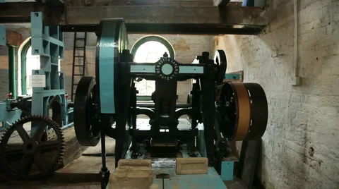 Large old victorian engine 04 Stock Footage 3307898