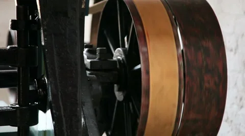 Large old victorian engine 06 Stock Footage 3303452