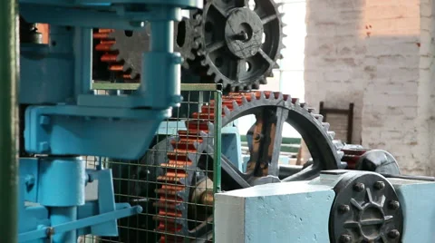 Large old victorian engine 07 Stock Footage 3301676