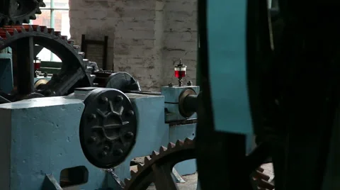 Large old victorian engine 09 Stock Footage 3297758