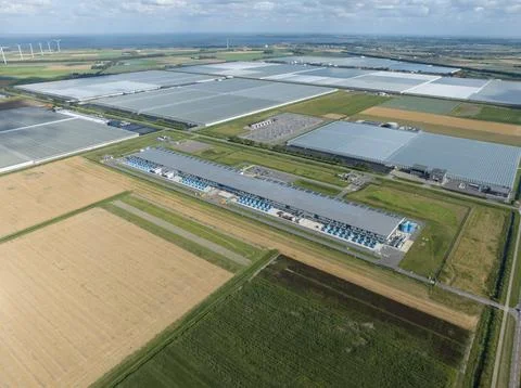 Large online search engine datacenter in Middenmeer, the Netherlands. 库存照片