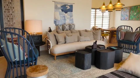 Large open plan seating area with lots o... | Stock Video | Pond5