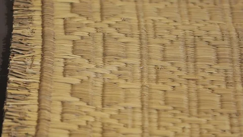Large oriental carpet with colorful patterns. Handmade carpet production Stock Footage 120609570
