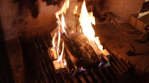 Large Outdoor Fire Stock Footage 40814352