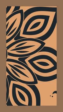 Large overlapping black leaf shapes create a bold abstract pattern across a.. Stock Illustration