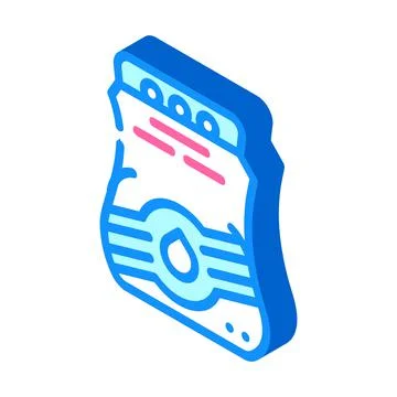 Large packaging of detergent powder isometric icon vector illustration Stock Illustration